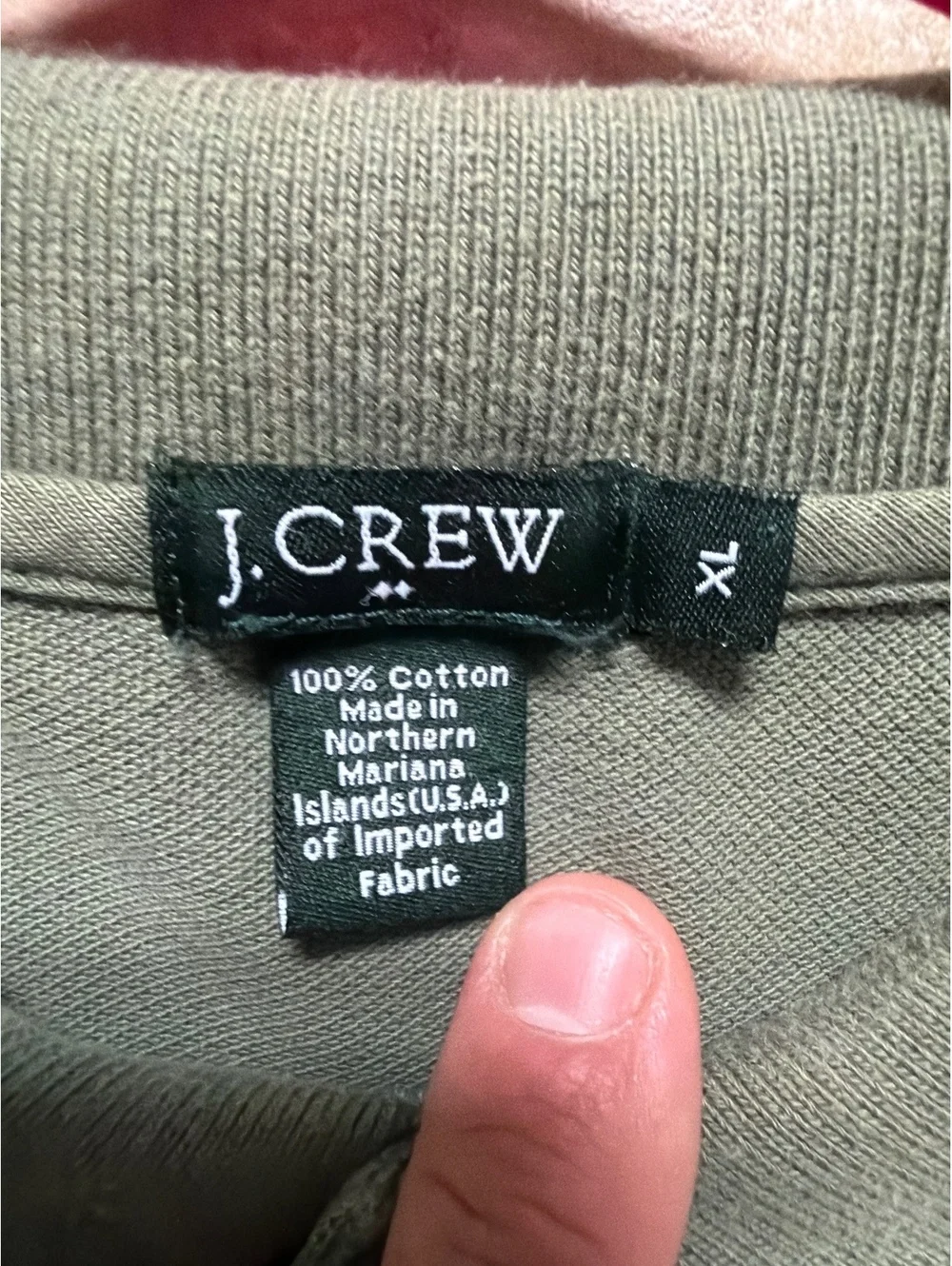 XL - Men - J.Crew Olive Green Polo Shirt